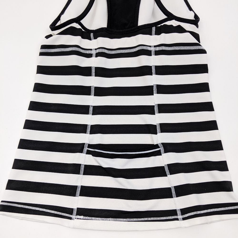 Athleta Stripe Chase Athletic Tank Top Black Womens XS Workout - Picture 4 of 8